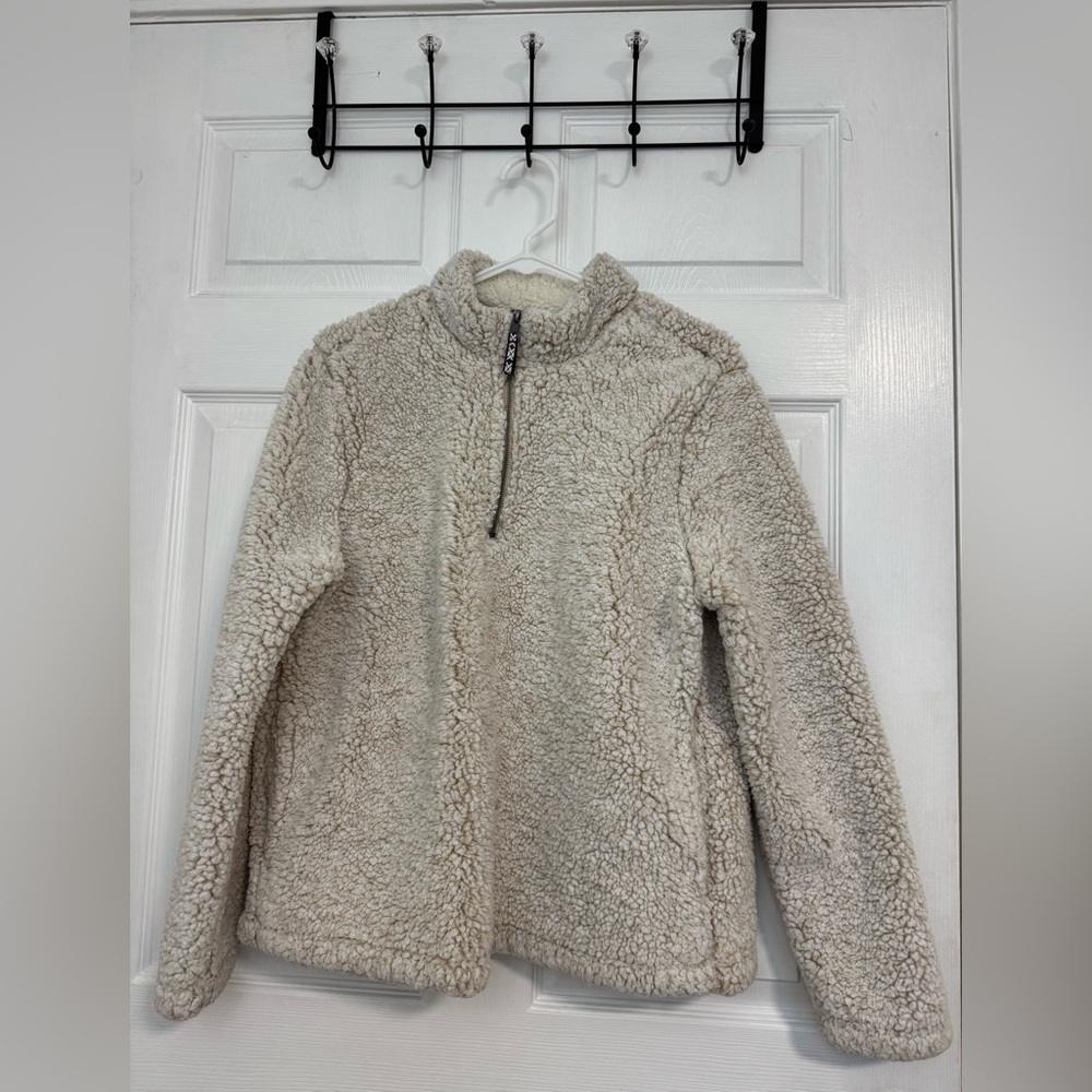 Time and Tru Cream Sherpa Sweatshirt